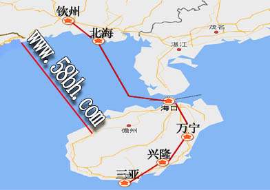 從欽州到海南旅游怎么走,廣西北海康輝旅行社,