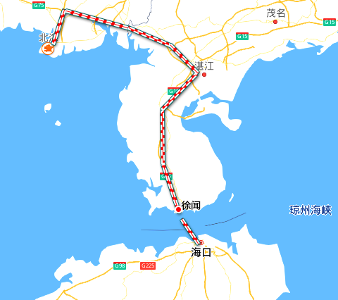 北海到海口有汽車